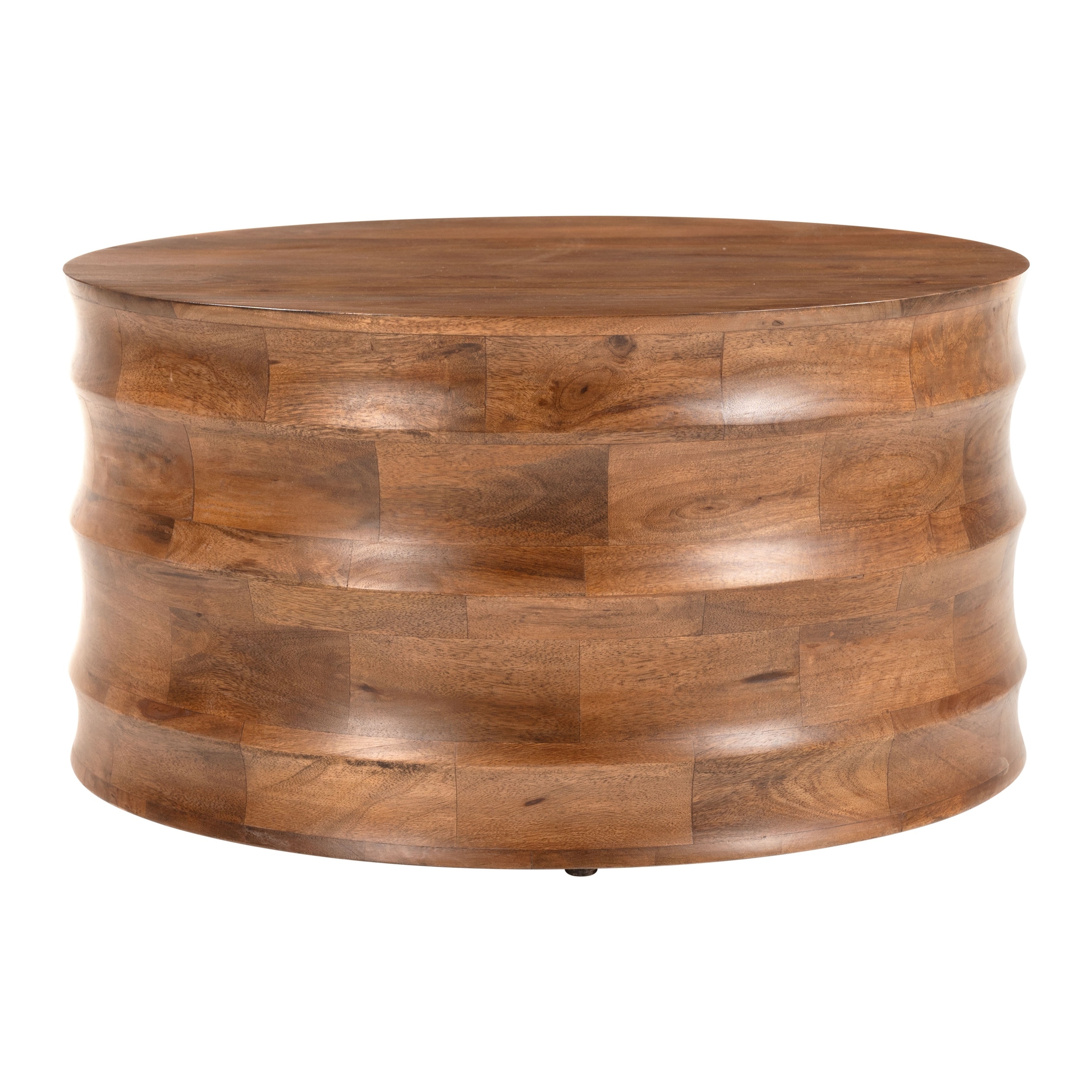 Bandla solid wood drum cheap end table