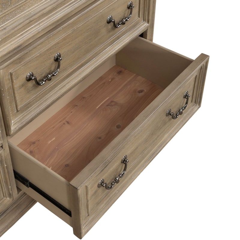 Magnolia Manor 7 Drawer Dresser For Bedroom Storage with 2 Finish Options