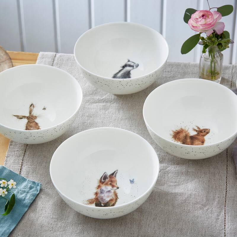 Portmeirion Wrendale Designs Deep Bowls, Set of 4 - 6.5-inch