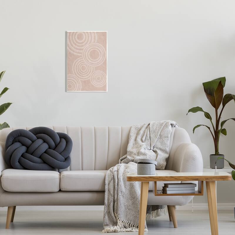 Stupell Boho Circles Beige Pattern Wall Plaque Art by JJ Design House LLC