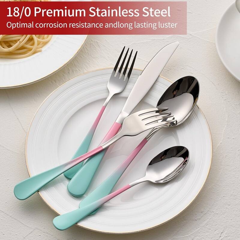 20 Piece 18/0 Stainless Steel Flatware Cutlery Set Service for 4,Mirror Finish