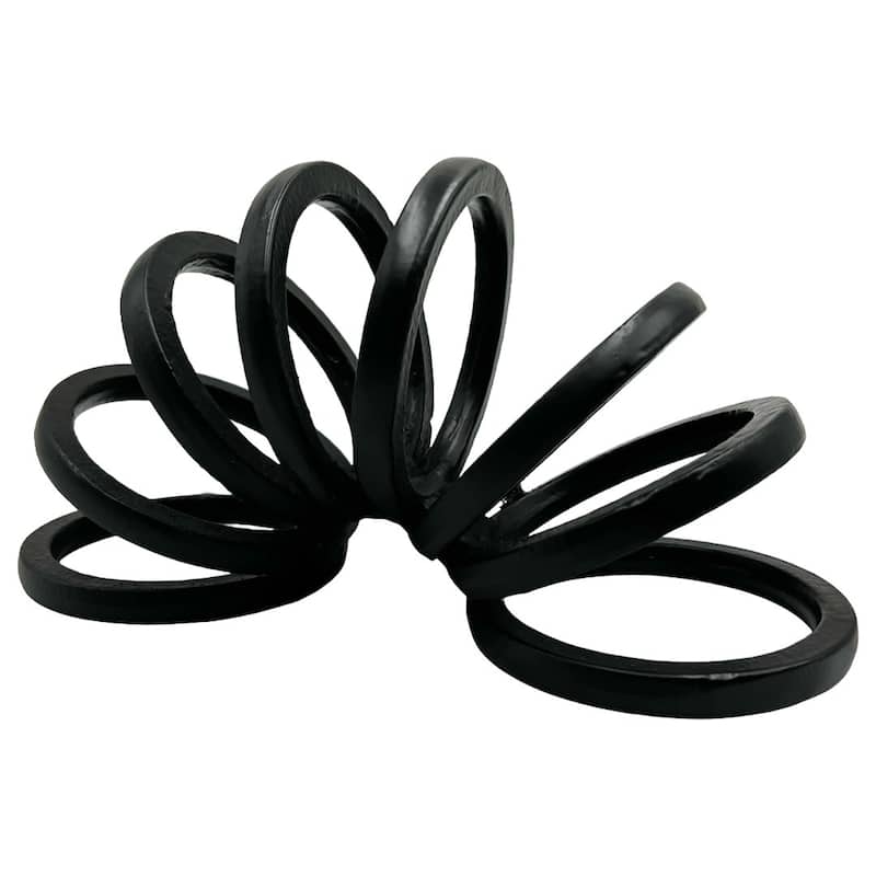 Decorative Handmade Aluminum Modern Sculpture - 10 x 5 x 5 in - Black