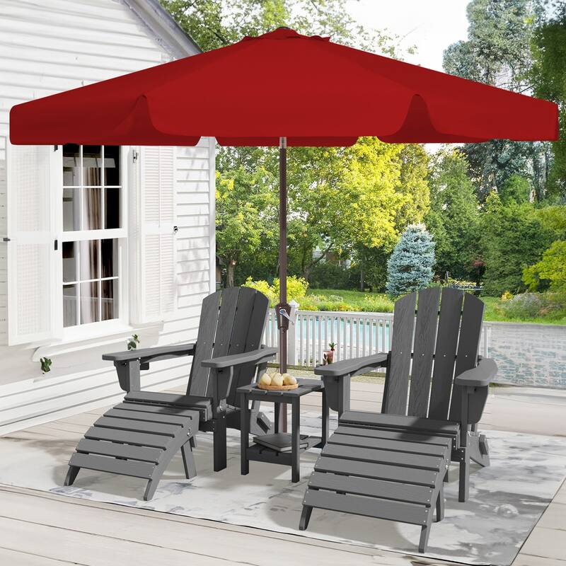 10ft Patio Market Umbrella with UV-Resistant and Sagging Edge Designed