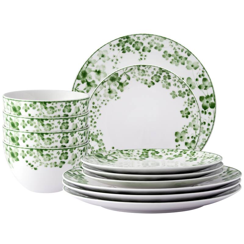 Noritake Bloomington Road 12-Piece Dinnerware Set, Service For 4 - Green - Service for 4 - 12 Piece