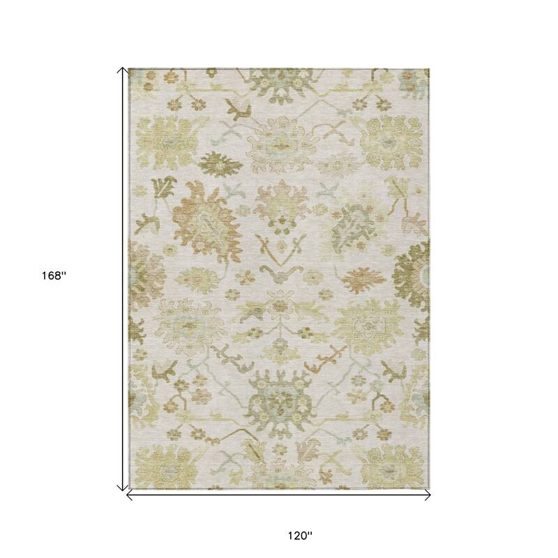 HomeRoots Floral Traditional Rectangle Outdoor Rug