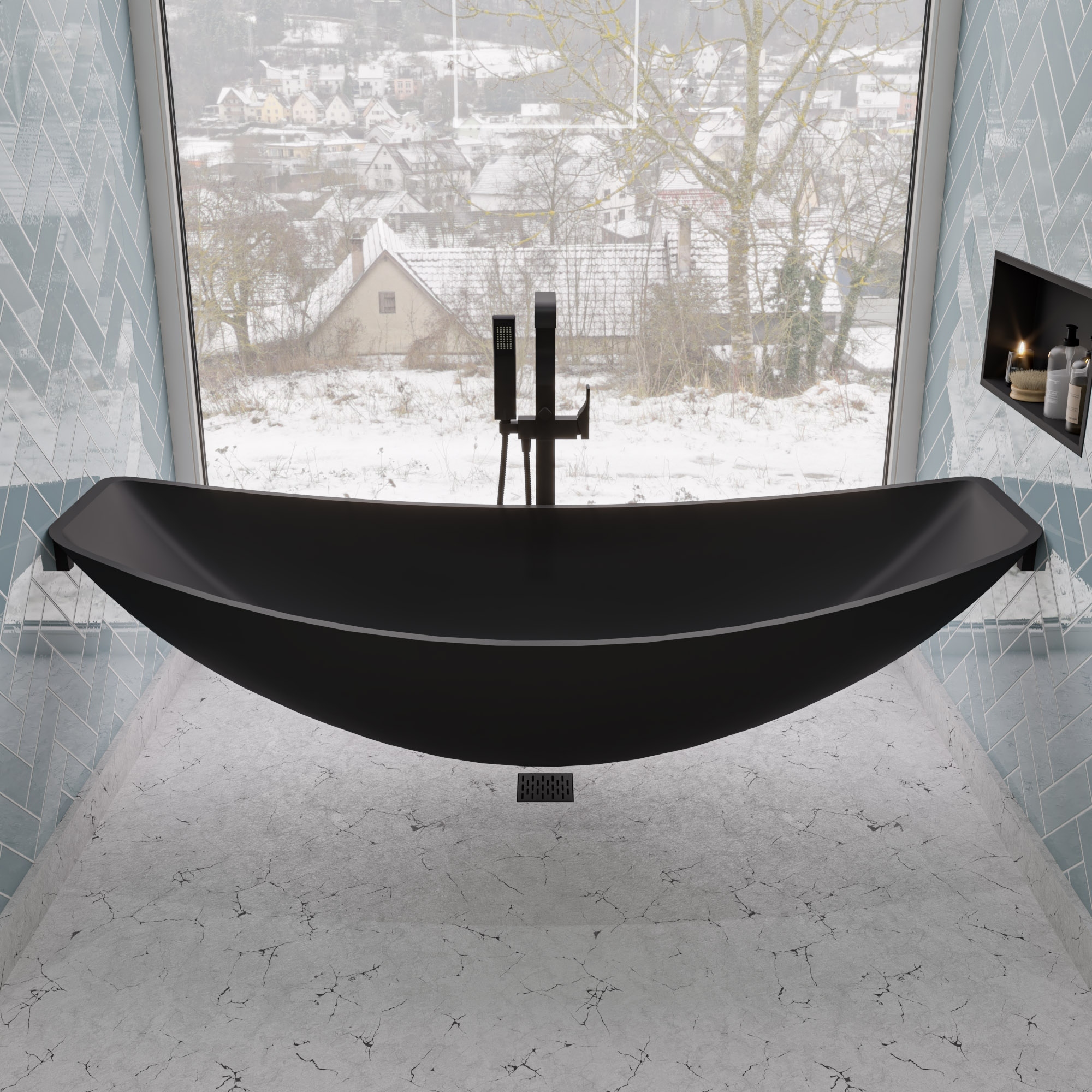 Black bathtub outlet