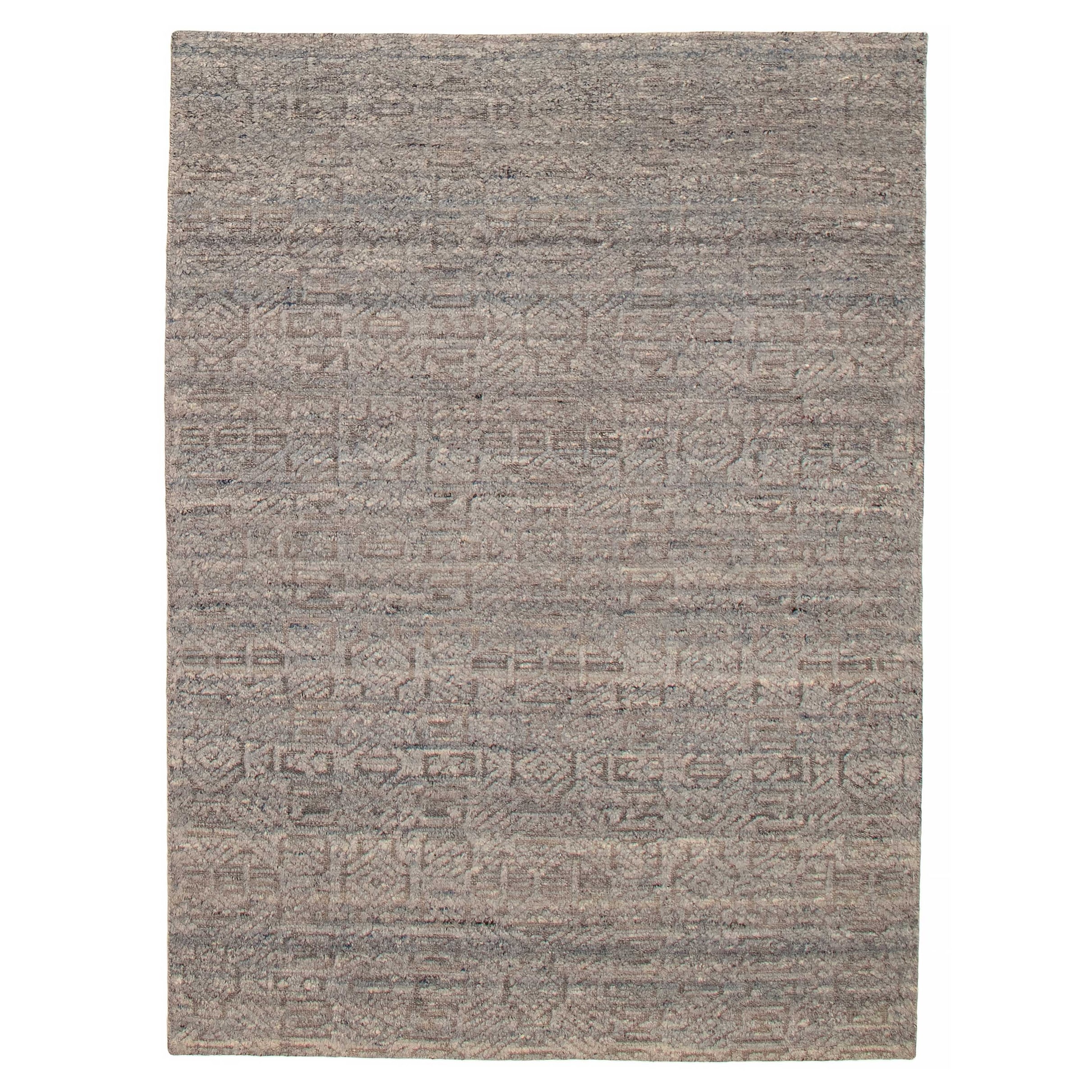 ECARPETGALLERY Hand-knotted Tangier Grey Wool Rug - 5'4 x 7'8