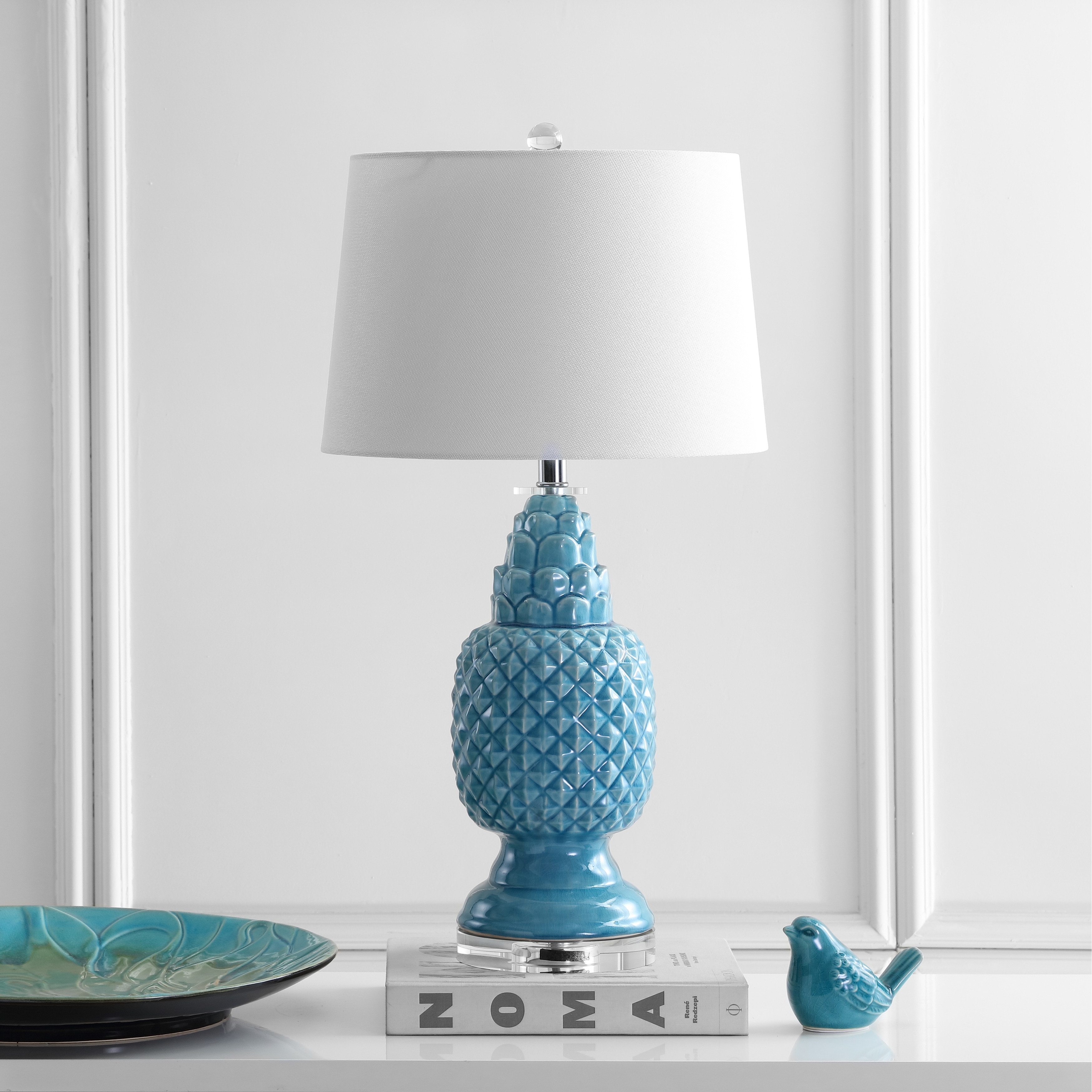 Teal pineapple lamp outlet