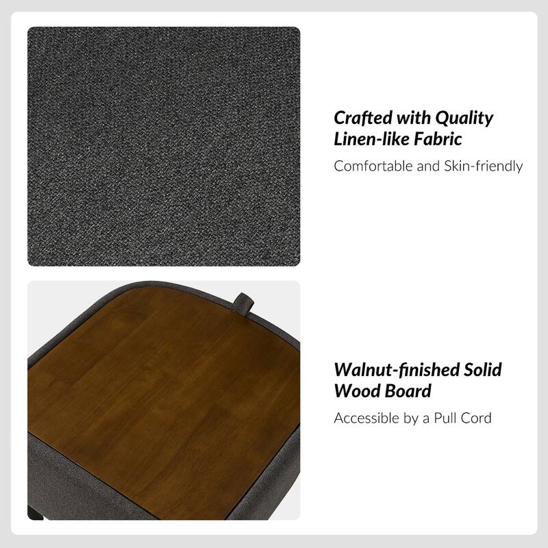 Arturo Modern Upholstered Armchair with Storable Removable Leg Ottoman Set of 2 by HULALA HOME