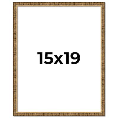15x19 Frame Gold Picture Frame - Complete Modern Photo Frame Includes