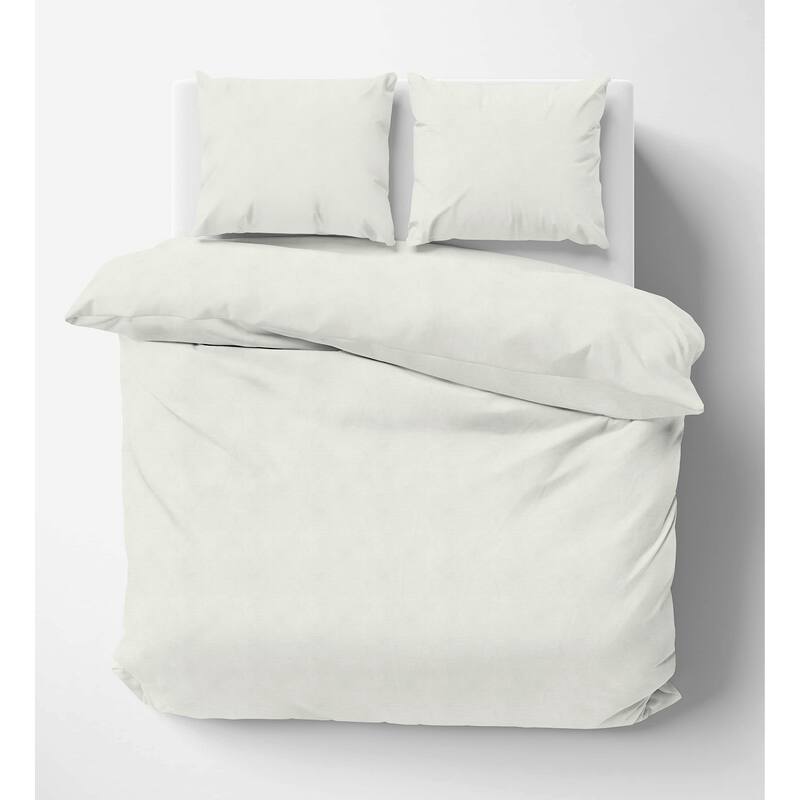 Pointehaven Flannel 180 GSM Brushed Soft Cotton Oversized Solid Duvet Sets