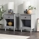 preview thumbnail 12 of 31, Walker Edison Bullrushes 1-Drawer Solid Wood Nightstand (Set of 2)
