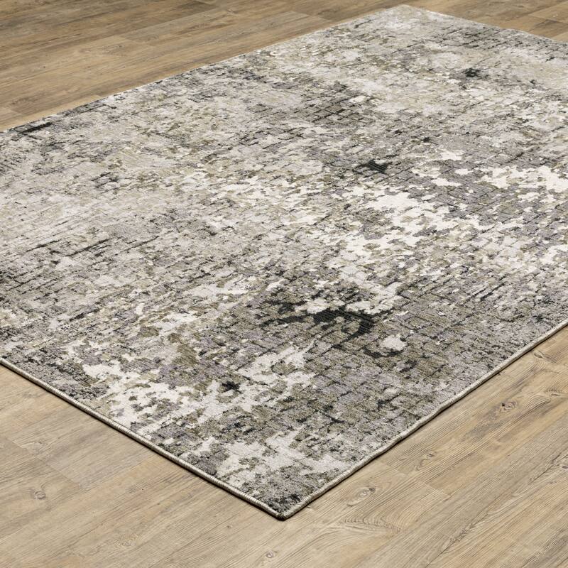 Style Haven Nelson Geometric Abstract Grey/ Ivory Indoor Area Rug