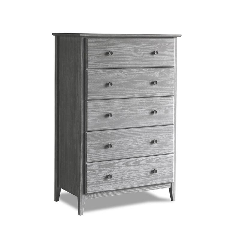 Grain Wood Furniture Greenport Coastal Solid Wood 5-drawer Chest