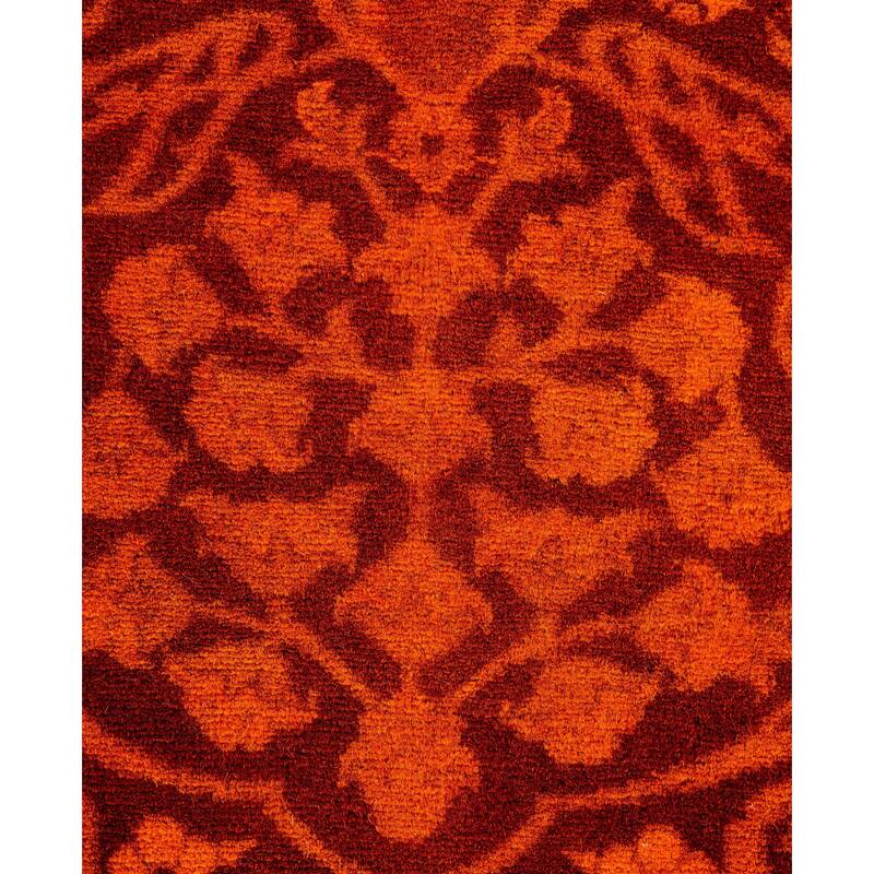 Overdyed One-of-a-Kind Hand-Knotted Area Rug - Orange - 3' 2" x 4' 10"