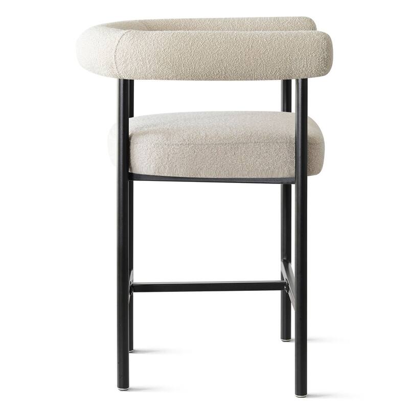 Boucle Counter-Height Bar Stools with Arms(Set of 6)
