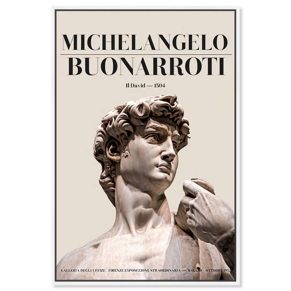 Gaze of Michelangelo's David Canvas by Art Remedy