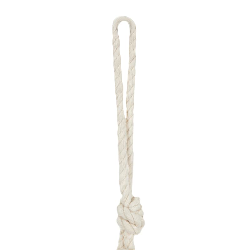 Light Brown or Cream Jute Handmade Wrapped Starfish Wall Decor with Hanging Rope