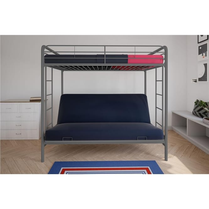 DHP Twin over Futon Metal Bunk Bed