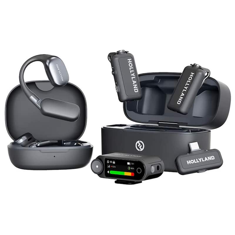 Hollyland LARK MAX 2 ULTIMATE COMBO Wireless Lavalier Mic System for Cameras, Mobile Devices (Space Gray) Bundle