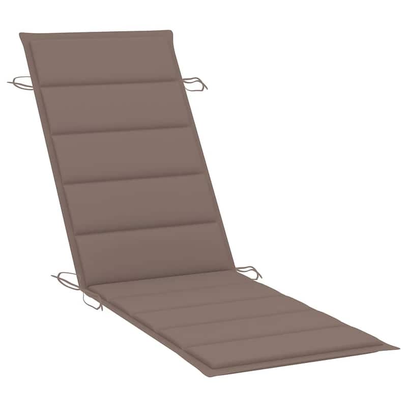 vidaXL Patio Sun Lounger with Cushion Solid Acacia Wood - 72.4" x 21.7" x 25.2"