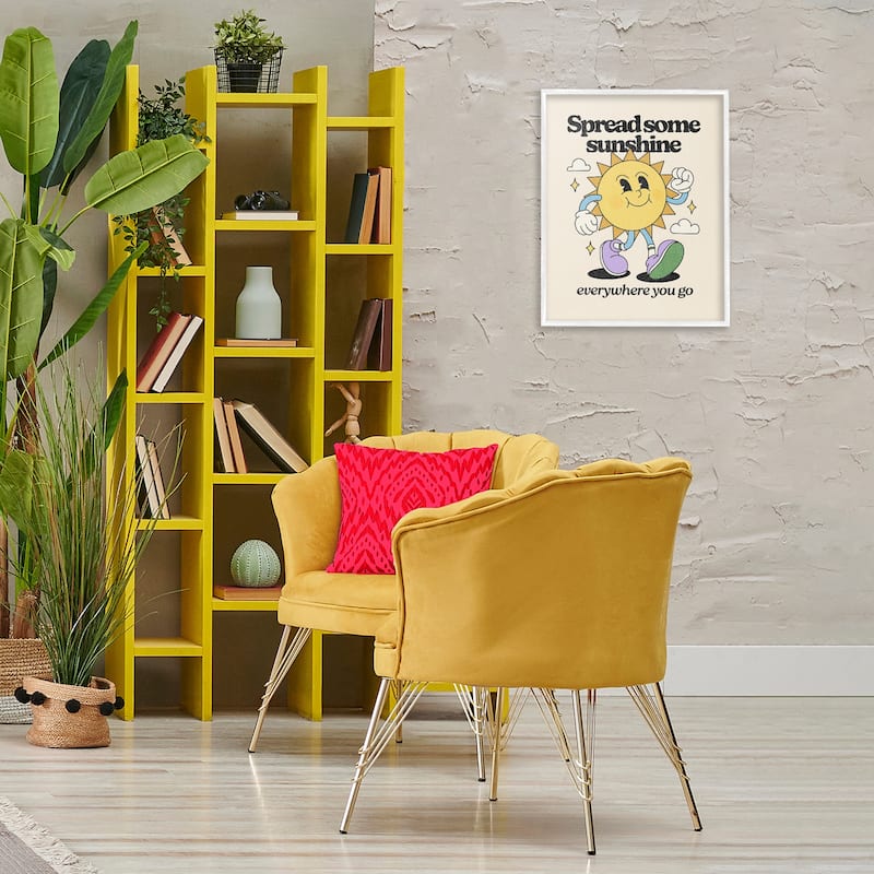 Stupell Retro Spread Some Sunshine Framed Giclee Art Design By Victoria Barnes