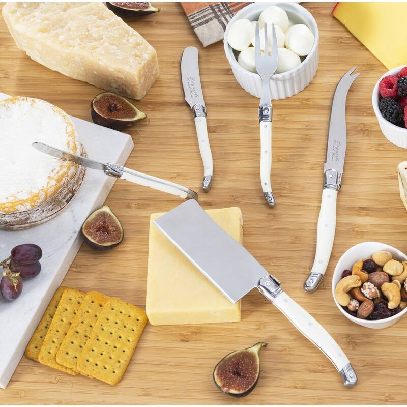 French Home Laguiole Ultimate 11-Piece Charcuterie Set with Faux Ivory Handles - N/A