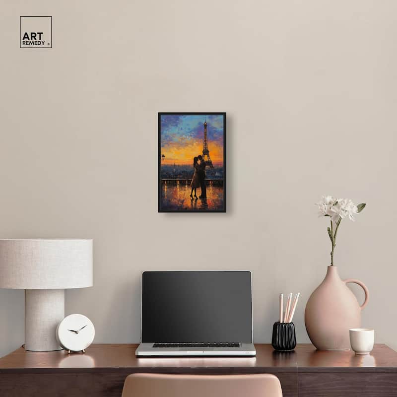 Eiffel Tower Romance Canvas by Art Remedy