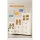 preview thumbnail 10 of 12, 25.59" Side Wide Folding Wardrobe, 25.59"×15.75"×70.87", with Magnetic Door, Plastic Storage Cabinet with Wheels