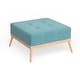 preview thumbnail 11 of 28, Carson Carrington Lund Mid-century Tufted Fabric Square Ottoman Table