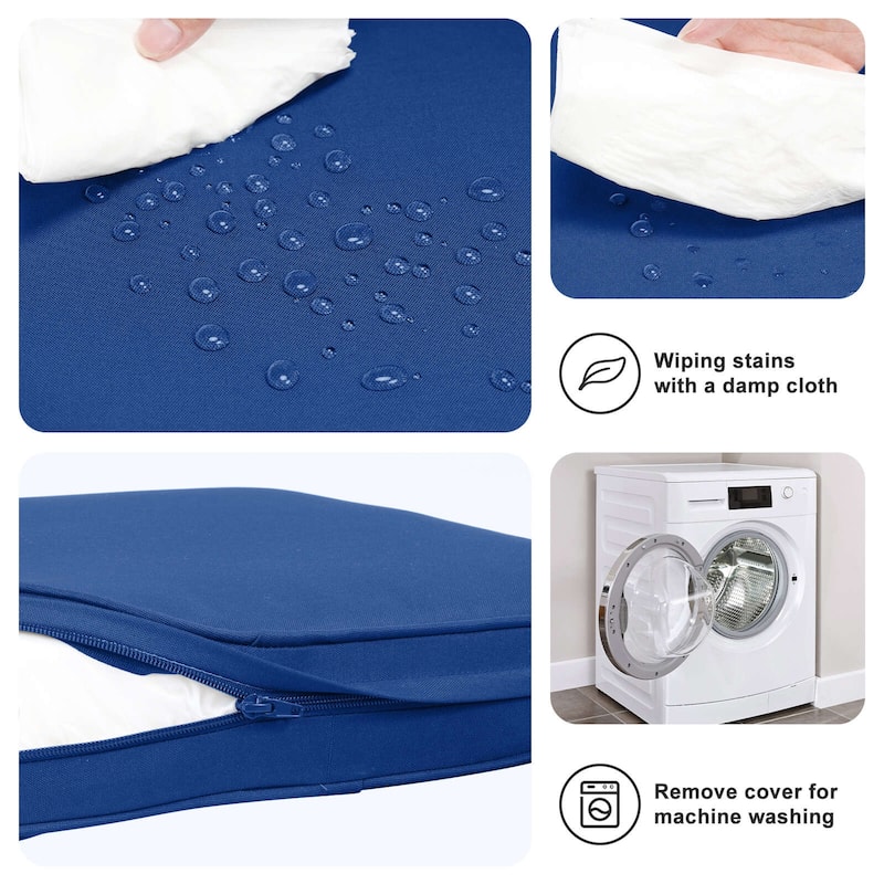 Aoodor Outdoor Chair Cushion, Soft, Fade-resistant Polyester Set of 2 - 21''x21''