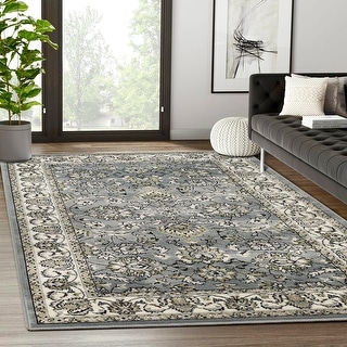 Superior Lille Classic Floral Medallion Indoor Area Rug