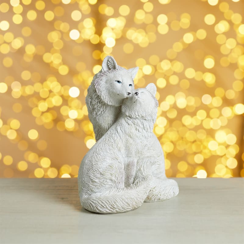 Winter Fox Couple Figurine (Set of 2) - N/A