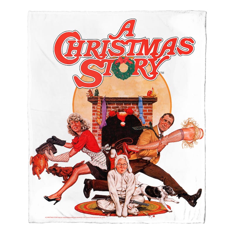Warner Brothers A Christmas Story Silk Touch Throw Blanket