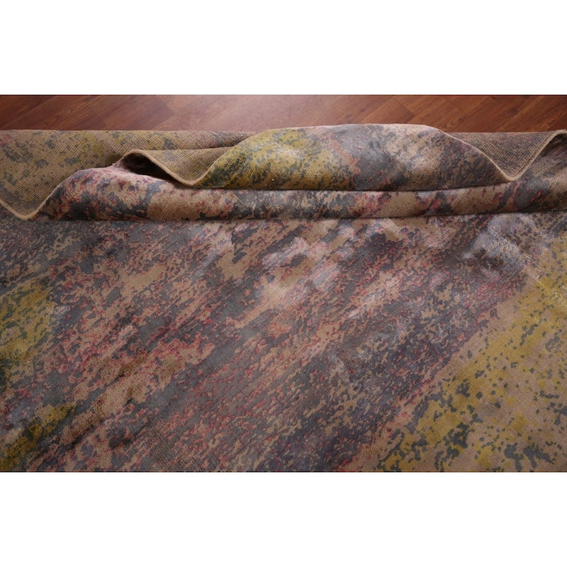 Abstract Modern Area Rug Handmade Wool Carpet - 5'5" X 7'9"