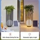 preview thumbnail 3 of 14, Solar Outdoor LED Floor Lamp with Plant Stand