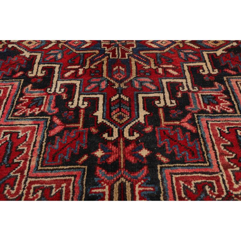 Hand Knotted Rust,Red Persian Wool Traditional Oriental Area Rug (6x9) - 6' 4'' x 8' 8''