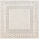 Artistic Weavers Tiffany Grey Bohemian Border Area Rug - 6'7" Square - Medium Grey