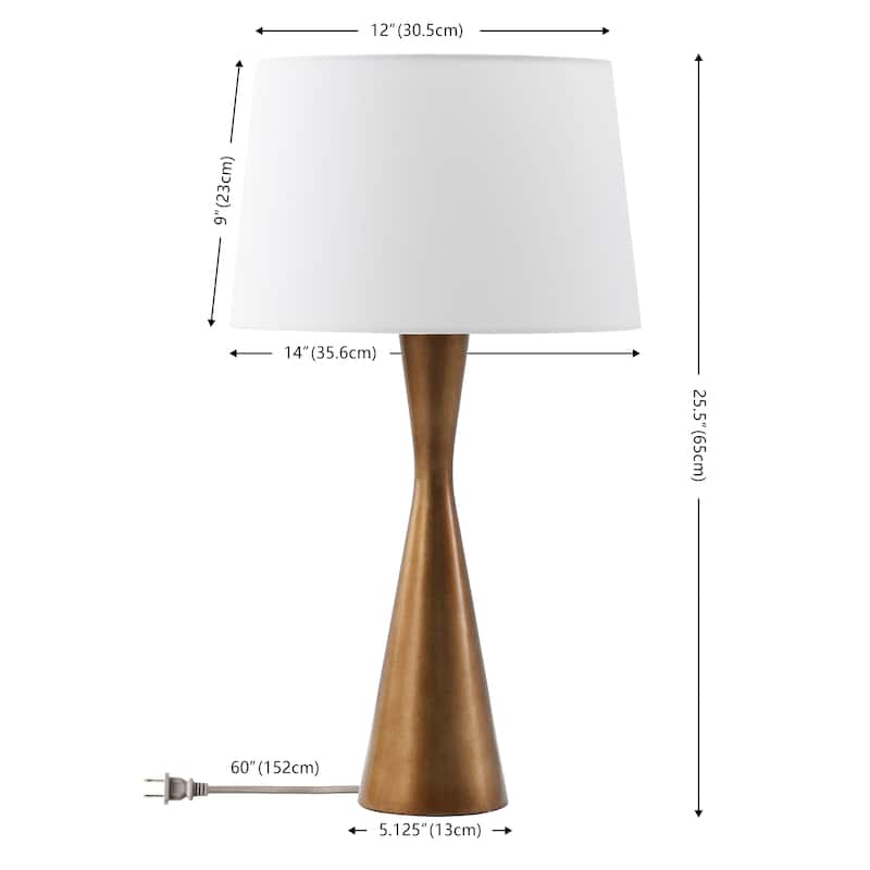 SAFAVIEH Edie 26-inch Resin Table Lamp (LED Bulb Included) - 14"W x 14"D x 26"H
