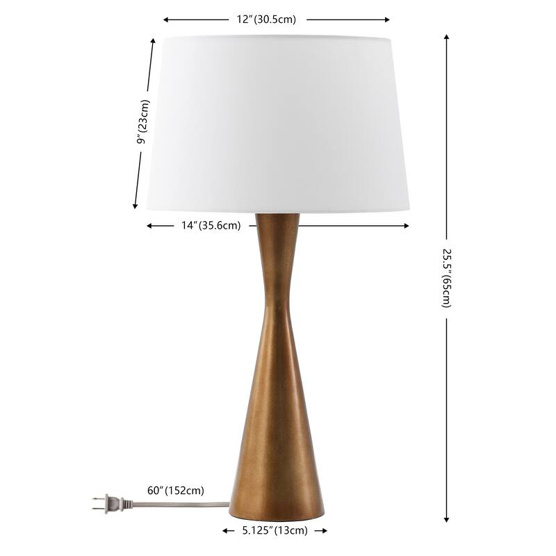 SAFAVIEH Edie 26-inch Resin Table Lamp (LED Bulb Included) - 14"W x 14"D x 26"H