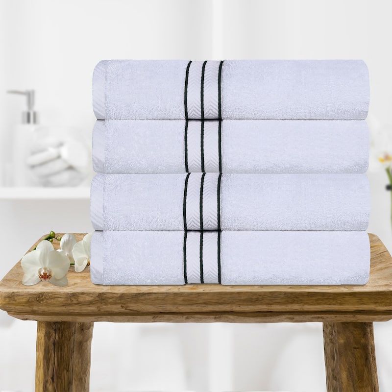 Turkish Cotton Plush Heavyweight Bath Towel Set of 4 by Superior - Teal