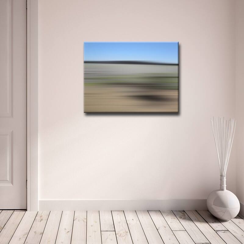 Blur Stripes XX' Abstract Wrapped Canvas Wall Art