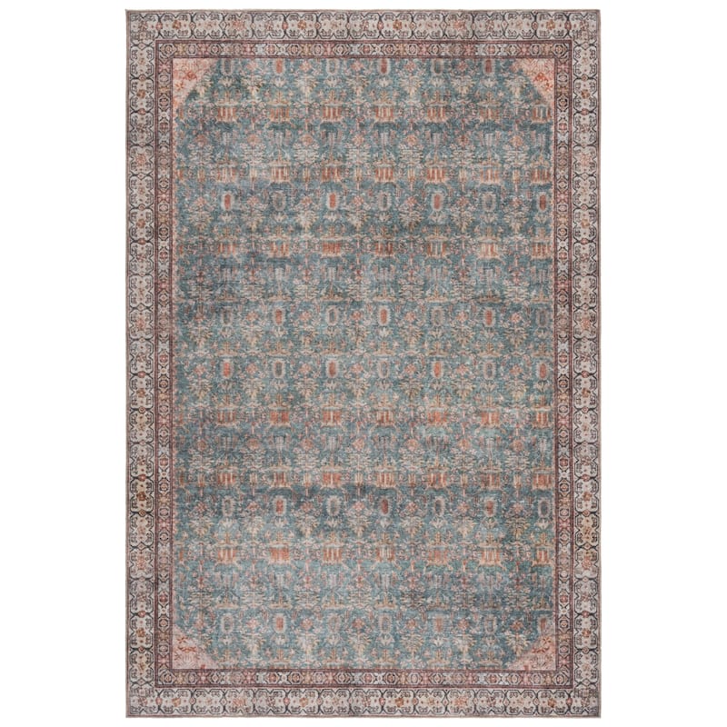 SAFAVIEH Vintage Heriz Sharda Machine Washable Rug - Teal/Beige - 6' x 9'