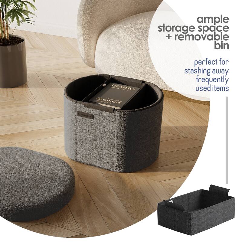 Emperyan Storage Bench for Living Room, Small Ottoman Foot Rest