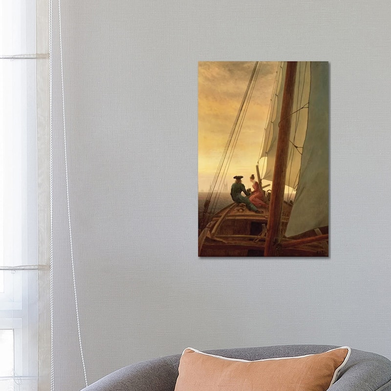 iCanvas "On Board A Sailing Ship, 1819" by Caspar David Friedrich Canvas Print - 26x18x1.5