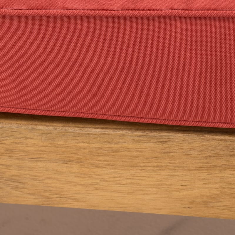 Oana Outdoor 5 Seater V Shaped Mid-Century Modern Acacia Wood Sectional Sofa Set with Coffee Table by Christopher Knight Home