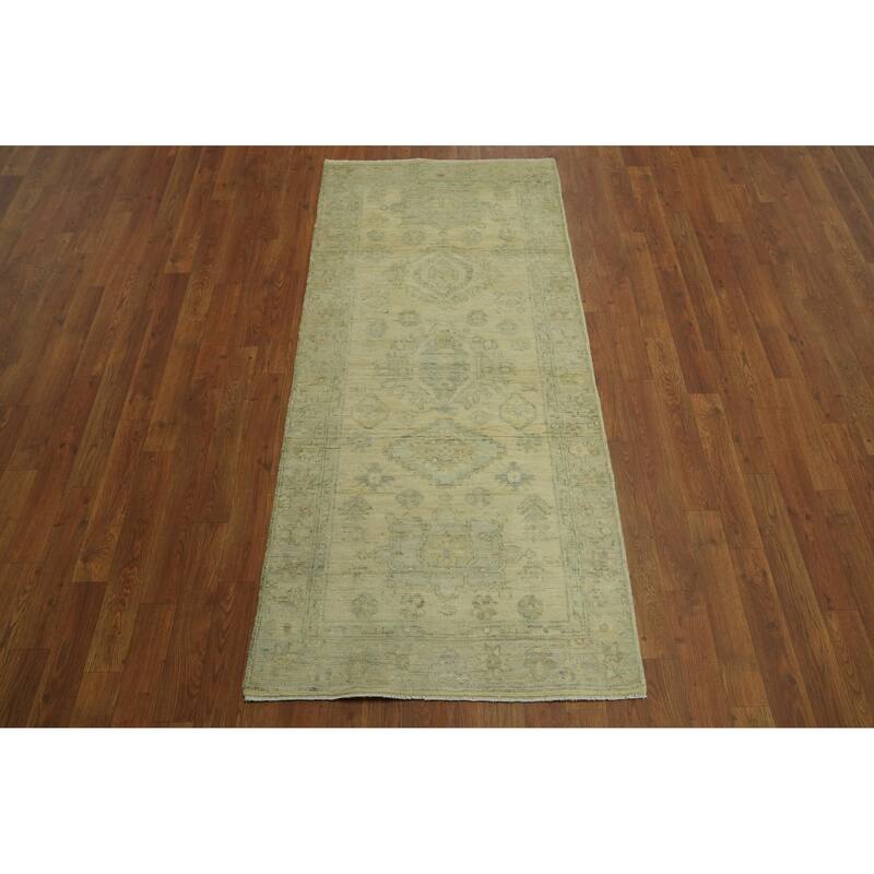 Earth Tone Wool Vegetable Dye Turkish Rug, Geometric Carpet - 5' 11'' X 2' 9''