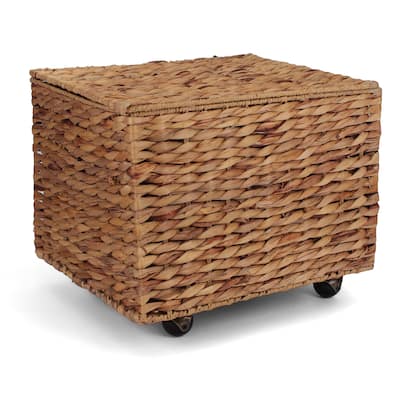 Seagrass Rolling File Cabinet