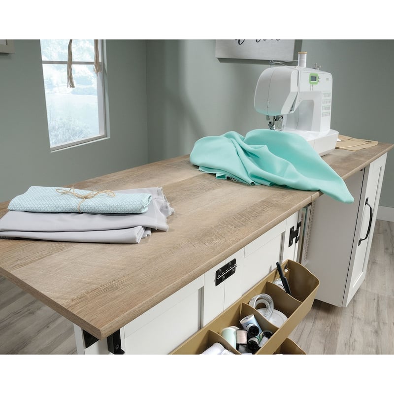 Sauder Select Collection Easy Rolling Sewing and Craft Table/Cart