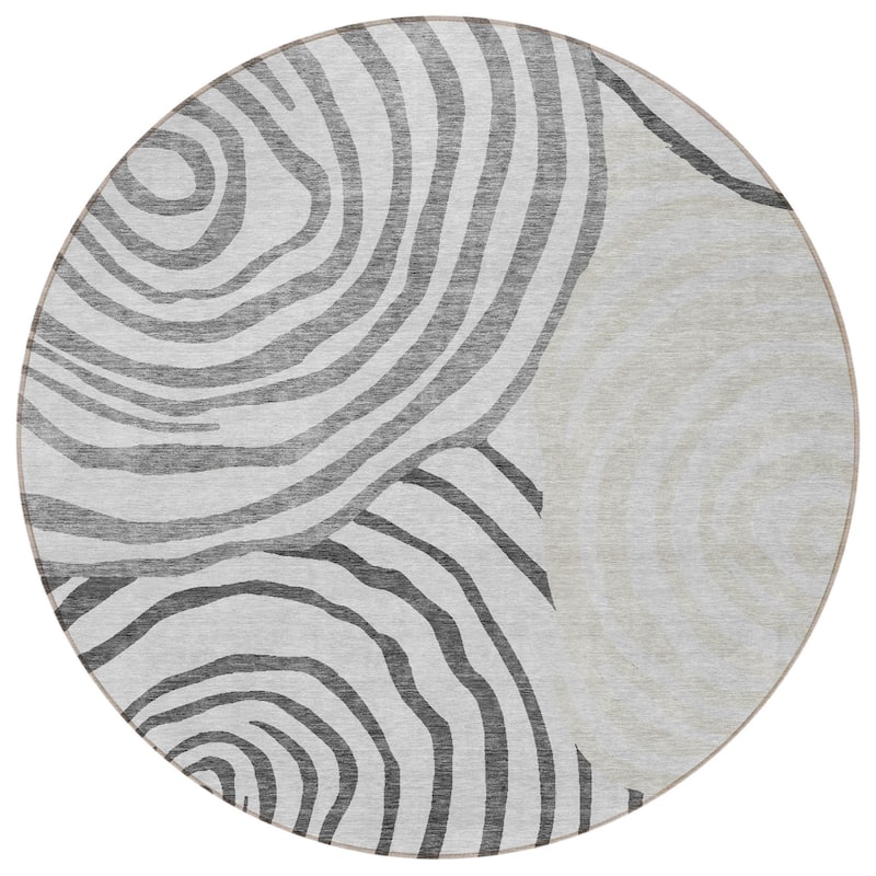 HomeRoots Abstract Transitional Rectangle Outdoor Rug